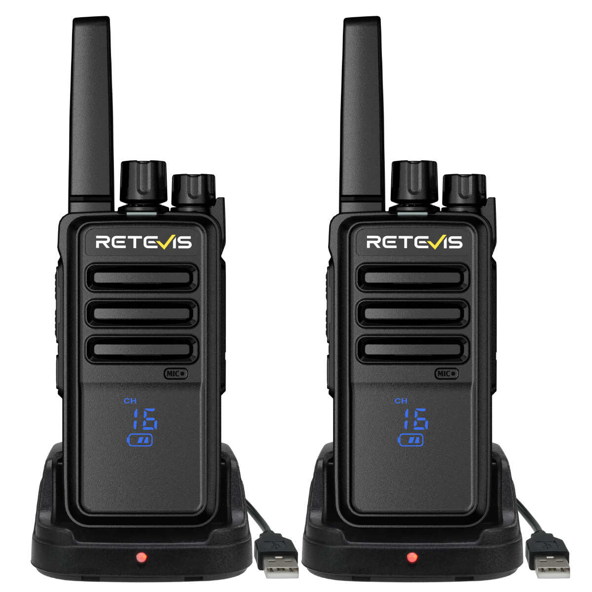 Retevis RT668H Talkie Walkie Professionnel Rechargeable avec Écran Caché 2 Pack