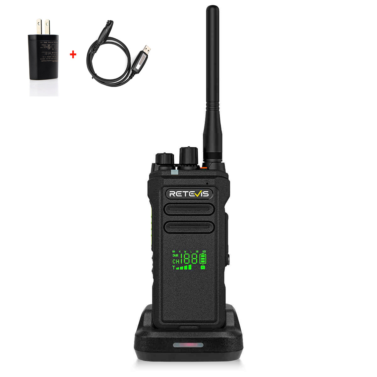 Retevis NR30D AES256 Radio professionnelle DMR étanche longue portée avec réduction du bruit