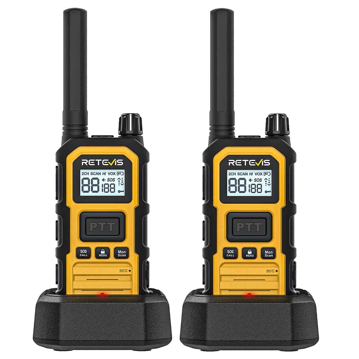 Retevis RB648P UHF 5W Talkie Walkies Bidirectionnelles Robustes Lot de 2